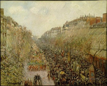  bulevar Arte - bulevar montmartre mardi gras 1897 Camille Pissarro